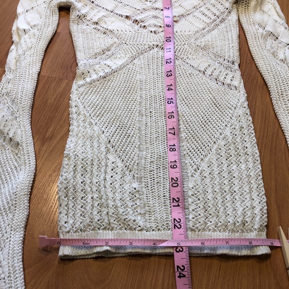 Semi Sheer knit body contouring stretch long sleeve - Picture 8 of 12